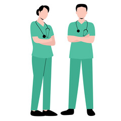 doctor and nurse in uniform