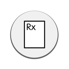 Obraz premium Rx icon PNG