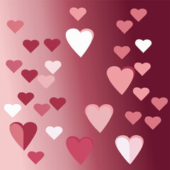 Seamless pattern Valentines day design with red heart