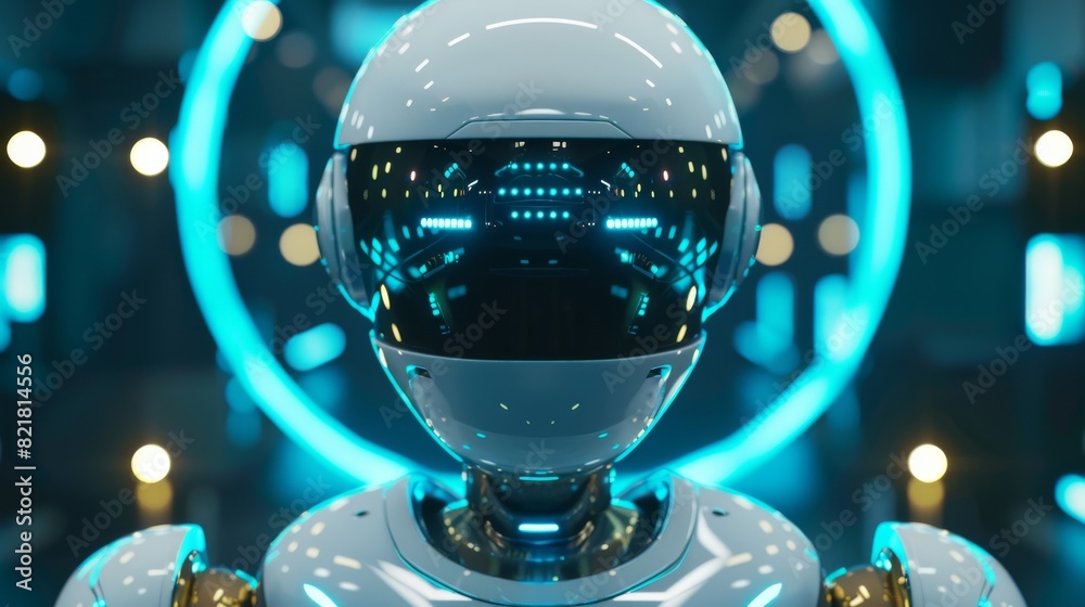Poster the humanoid virtual generative ai assistant, built on cloud computing technology and neural big dat