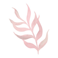 Beautiful bouquet of watercolor flowers and leaves. Watercolor floral element