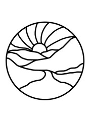 mandala pattern for Henna, Mehndi, tattoo, decoration. Decorative ornament in ethnic oriental style. Outline doodle hand draw vector illustration.