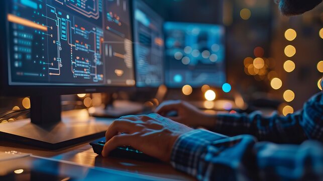 Electrical Engineer Designing Circuits