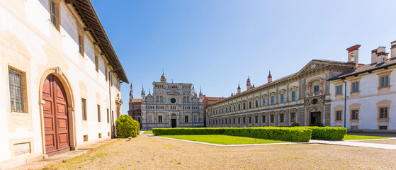 Certosa di Pavia monastery, historical monumental complex that includes a monastery and a...