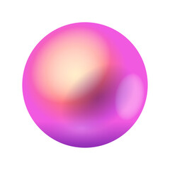 Illustration of pink sphere isolated on white background