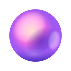 Illustration of purple sphere isolated on white background