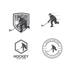 Fototapeta premium set of Ice Hockey logo, emblem, badges, labels and design elements