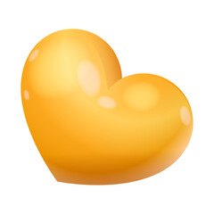 Realistic heart shape balloon illustration on a white background