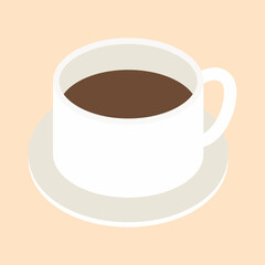 A Cup of Coffee and saucer realistic