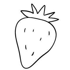 Line art strawberry icon