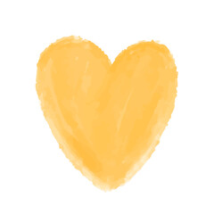 Watercolor hand drawn heart Isolated on white background