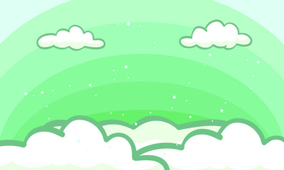 Obraz premium Colorful clouds background with stars magical design