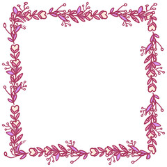 Hand drawn floral wreath, decorative wreaths with flowers