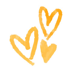 Watercolor hand drawn heart Isolated on white background