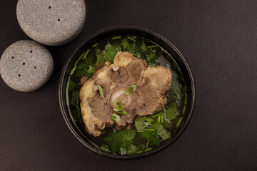 Hawaiian Oxtail Soup in a Bowl. 