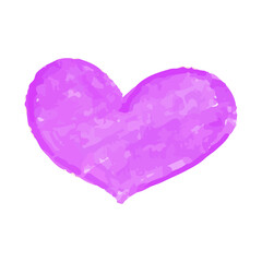 Watercolor hand drawn heart Isolated on white background