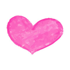 Watercolor hand drawn heart Isolated on white background