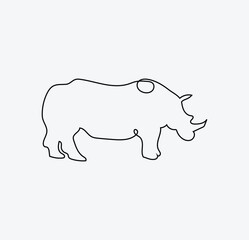 rhino silhouette vector