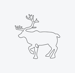 Christmas deer  vector illustration