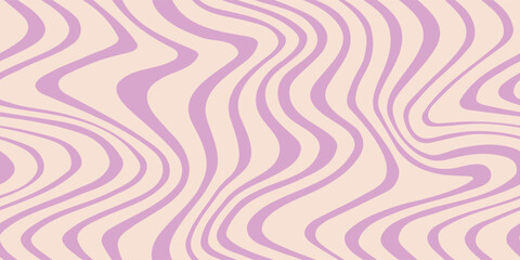 Abstract purple psychedelic waves print background. 1970s trippy seamless pattern. Marble acrylic swirl pattern. Y2k style.