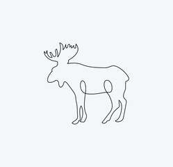 deer silhouette vector illustration