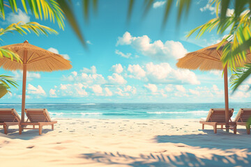 Fototapeta premium Beautiful summer beach
