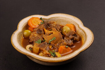 Rabo Encendido is Traditional Dominican Style Spicy Oxtail Stew.
