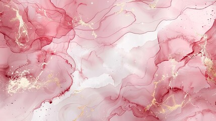 Liquid watercolor background with marble dusty rose blush and gold lines. Royal pink taupe alcohol ink drawing effect to use for obituaries, menus, invitations, corporate flyers, posters, and