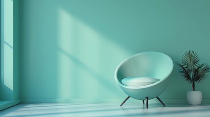interior design with modern chair 