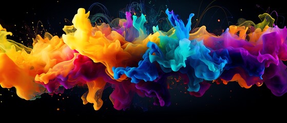 colorful splattering paint hd wallpaper