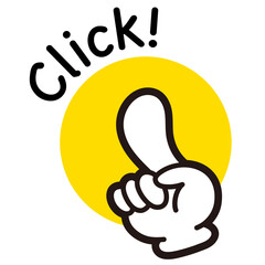 指差し。ポイント。アイコン。チェック。クリック。ナンバーワン。