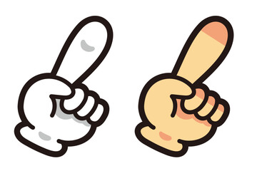 指差し。ポイント。アイコン。チェック。クリック。ナンバーワン。