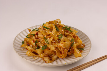 Spicy Szechuan Noodles With Garlic Chili Oil.
