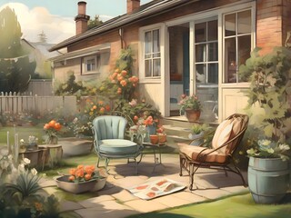 Landscape Vintage Painting Illustration Art