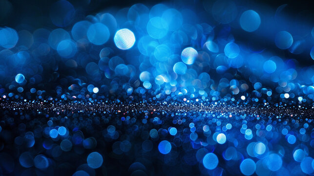 An electric blue glitter sheet pulsating with energy, like an ocean under a neon glow.