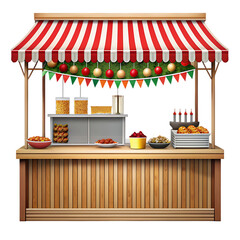 Obraz premium A display of food and a basket of fruit on a shelf
