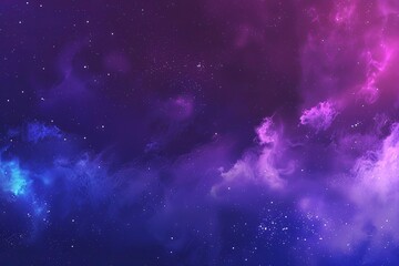 Fototapeta premium Abstract background featuring cosmic dust clouds and starfields in deep purples and blues