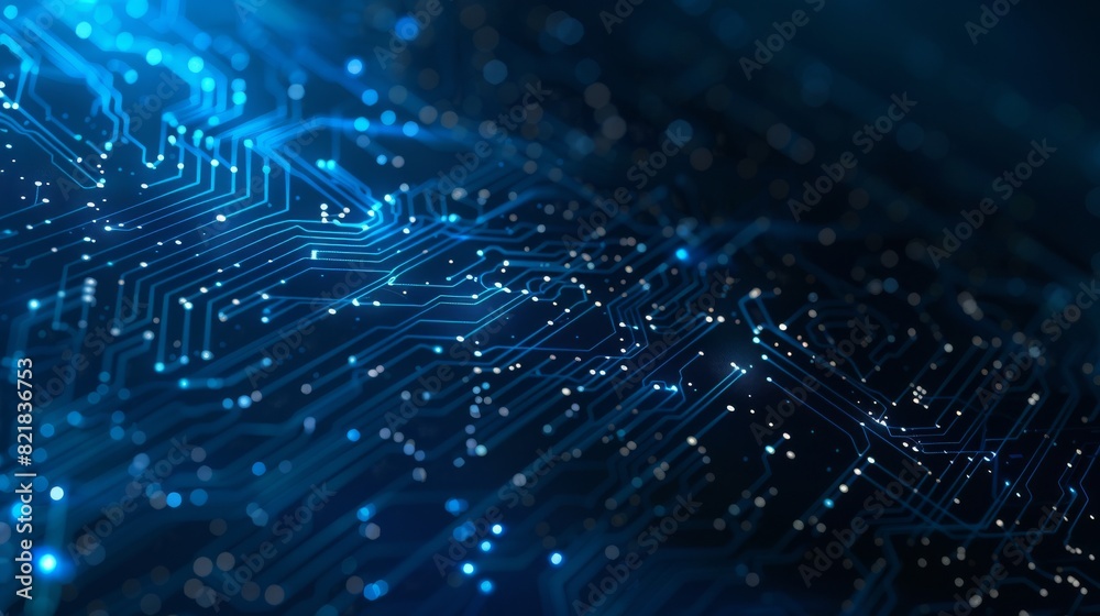Wall mural this is an abstract digital background used for technological operations, neural networks, artificia