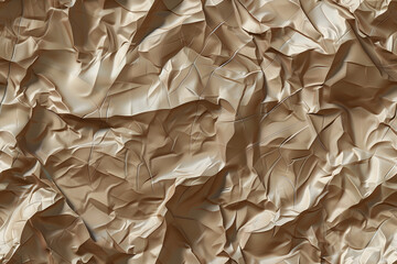 seamless crumpled brown grocery bag butcher or kraft packing paper background texture wrinkled card stock closeup pattern moving day postal shipping or arts and crafts backdrop 3d rendering AI