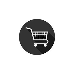 Shopping cart, button icon isolated on transparent background