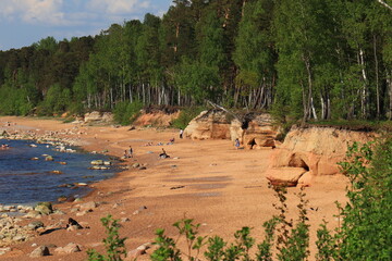 deserted beach on the seashore in Latvia