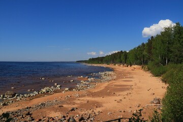 deserted beach on the seashore in Latvia
