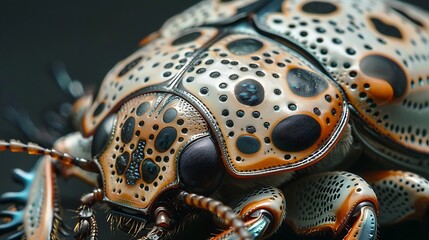 Lose yourself in the intricate details of a beetle's exoskeleton, each segment a testament to the complexity of life.