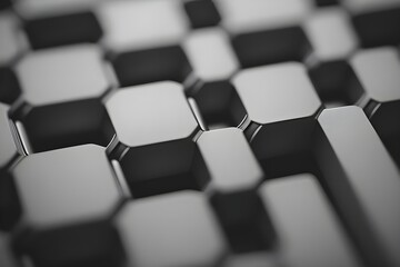 abstract black hexagonal background, faceted texture, macro panorama, wide panoramic polygonal wallpaper.