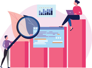 Boy and girl working on programming.