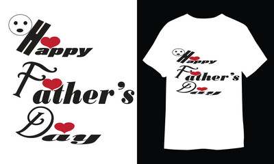 Father's day T- shirt and Father's Day poster or banner template and background. Greetings and presents for Father's Day in flat lay styling. Promotion and shopping template for love dad.
