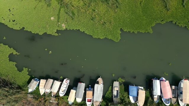 An aerial view of beautiful Mugla Ortaca Sarigerme. High quality 4k footage