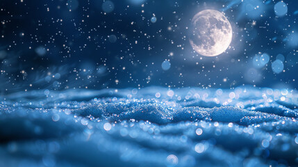 A sparkling white glitter sheet, resembling freshly fallen snow under moonlight.