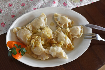 Dumplings on a plate