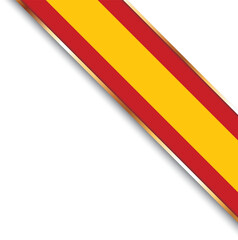 banner with flag of Spain, corner banner with gold frame